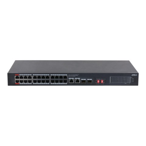 Switch niezarządzalny Dahua S3228-24GT-240 2x1GbE Uplink 2xSFP Uplink 24x1GbE PoE