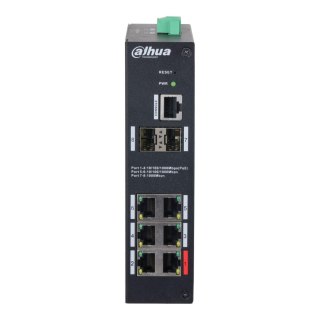 Switch zarządzalny Dahua HS4208-4GT-90 4xGbE PoE 2x1GbE Uplink 2xSFP Uplink 1xConsole