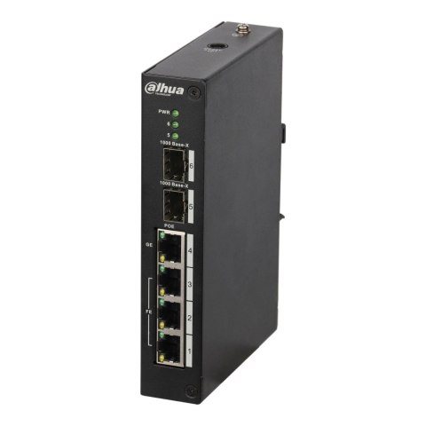 Switch zarządzalny Dahua PFS4206-4P-96 1x1GbE PoE 2xSFP 3x100Mbps PoE