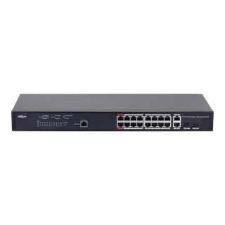 Switch zarządzalny Dahua PFS4218-16GT-130 2x1GbE Uplink 2xSFP Uplink combo 16x1GbE PoE