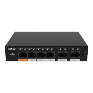 Switch zarządzalny Dahua S4100-4GT2GT-60-C 4xGbE PoE 2xGbE Uplink