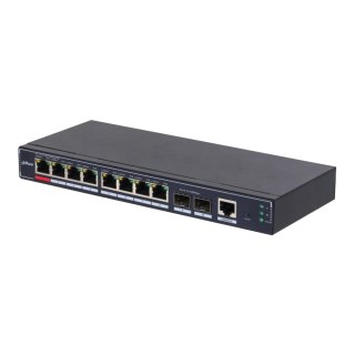 Switch zarządzalny Dahua SG4010P-2F 8x1GbE 2x1000Base-X uplink 1xConsole PoE 110W