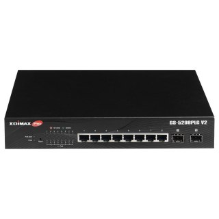 Switch zarządzalny Edimax GS-5208PLG V2 Web Smart 8x1GbE PoE 2xSFP Uplink