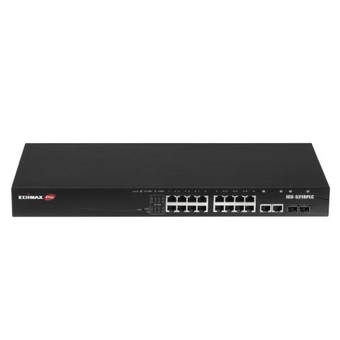 Switch zarządzalny Edimax IGS-5218PLC Web Smart 16x1GbE PoE+ 2xSFP Combo Uplink