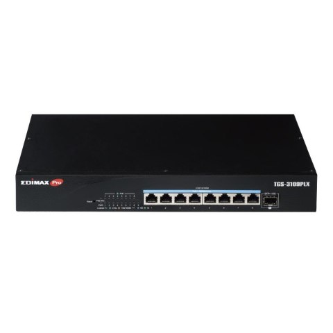 Switch zarządzalny Edimax TGS-3109PLX Web Smart 8x2,5GbE PoE++ 1x10GbE SFP+ Uplink