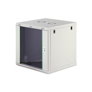 Szafa sieciowa wisząca jednosekcyjna DIGITUS Dynamic 19" 12U, 600x600, drzwi szyba, szary, niezmontowana, 60kg