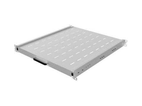 Półka wysuwana do szaf Rack 19" Lanberg szara 1U/445x500mm udźwig do 35kg, montaż 4 punktowy