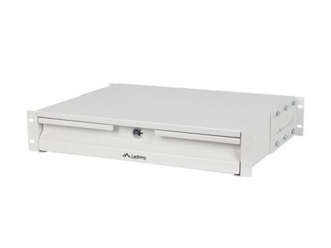 Szuflada do szaf 19" Lanberg 2U 360mm Szara (2U / 483x360mm udźwig do 90kg, montaż 4 puntowy)