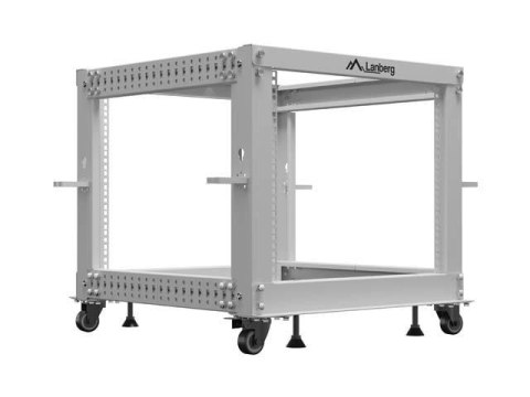 Stojak Open Rack 19" Lanberg 600x600 - 1100 regulowany szary