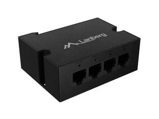 Switch niezarządzalny Lanberg 1xIN 3xOUT 100Mb PoE Extender Fast Ethernet DIN Rail 30W