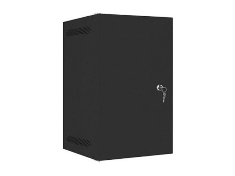 Szafa instalacyjna Rack wisząca 10" 9U 280x310mm czarna Lanberg (flat pack) drzwi metalowe