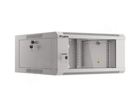 Szafa instalacyjna Rack wisząca 19" 4U 570x600 szybki montaż szara Lanberg (flat pack)