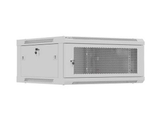 Szafa instalacyjna Rack wisząca 19" 4U 600x600 szara drzwi perforowane Lanberg (flat pack)