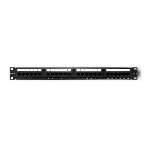 Patch panel RACK QOLTEC 24 porty | kat.5e UTP | Czarny