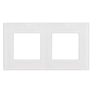 Ramka szklana Maclean MCE729W podwójna, biała, 157x86mm