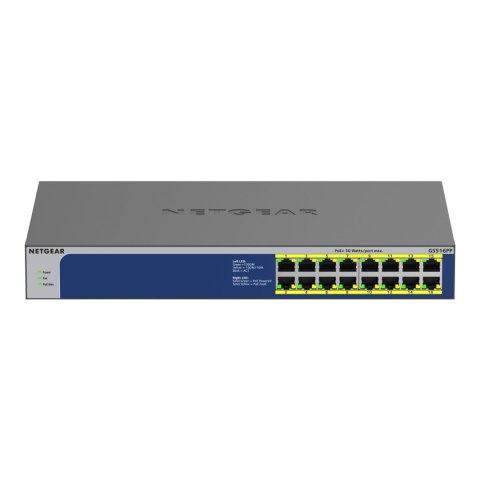 Switch niezarządzalny Netgear GS516PP 16x 10M/100M/1G PoE+ 260W