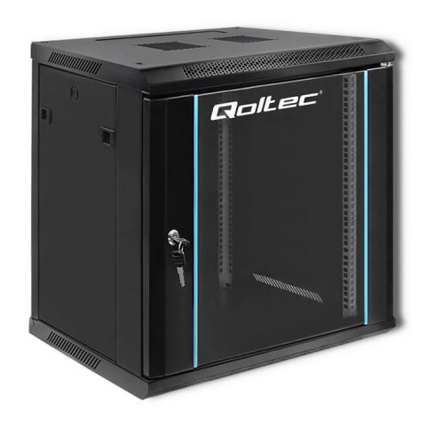 Szafa RACK Qoltec 19" | 12U | 450x600x635 | Czarna | Wisząca