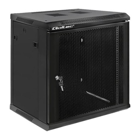 Szafa RACK Qoltec 19" | 12U | 450x600x635 | Perforowane drzwi | Wisząca