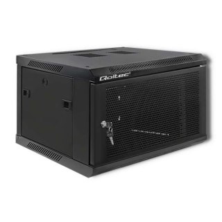 Szafa RACK Qoltec 19" | 6U | 600x600x370 | Perforowane drzwi| Wisząca