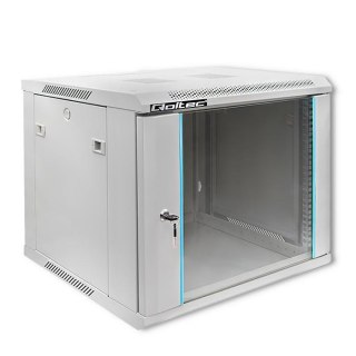Szafa RACK Qoltec 19" | 9U | 600x600x500 | Szara | Wisząca