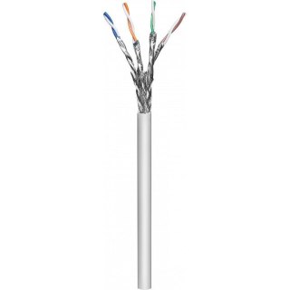 Kabel instalacyjny Techly skrętka Cat6a S/FTP linka, 100% miedź, 100m szary PIMF