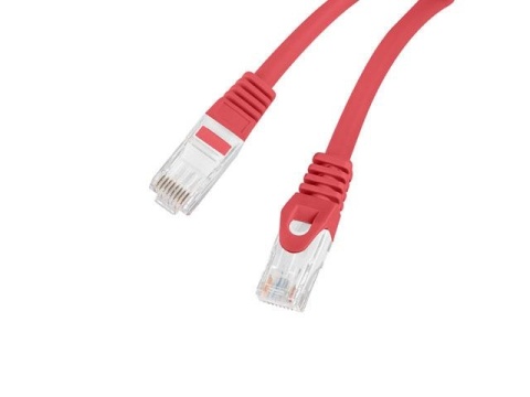 Patchcord Lanberg UTP kat.6 2m LSZH CU fluke passed czerwony