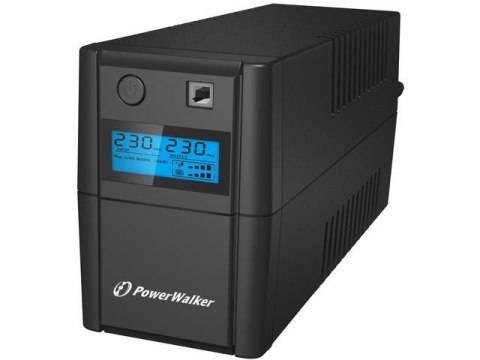 Zasilacz awaryjny UPS Power Walker Line-Interactive 650VA 4xIEC RJ11 USB LCD