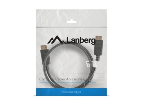 Kabel DisplayPort Lanberg M/M 1m 4K v1.2 czarny