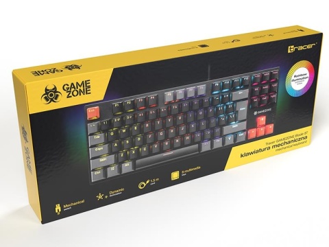 Klawiatura przewodowa Tracer GAMEZONE Blade 87 USB czarna