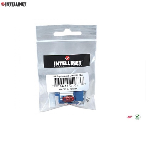 Moduł Keystone Intellinet RJ45 UTP Cat.6, niebieski