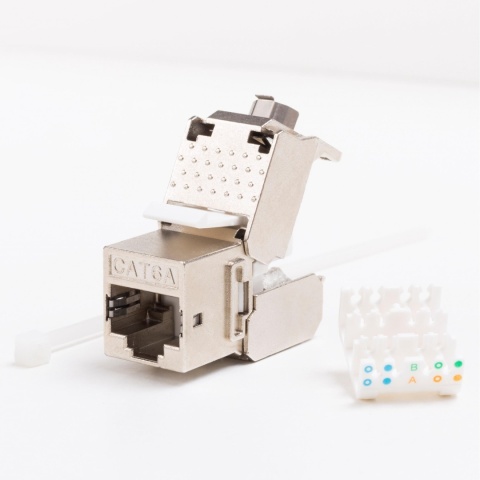 Moduł keystone Jack RJ45 kat. 6A FTP, beznarzędziowy Netrack