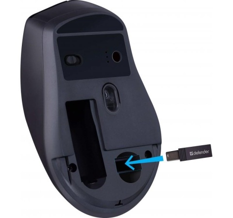 Mysz bezprzewodowa Defender EFFECT X MS-095 optyczna bezklikowa silent 1600dpi czarna
