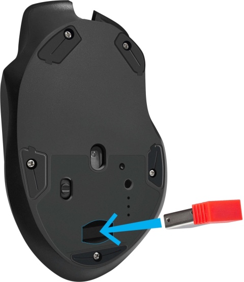 Mysz bezprzewodowa Defender THUNDER GM-213 optyczna 1600dpi czarna RGB AKUMULATOR 8 przycisków Gaming