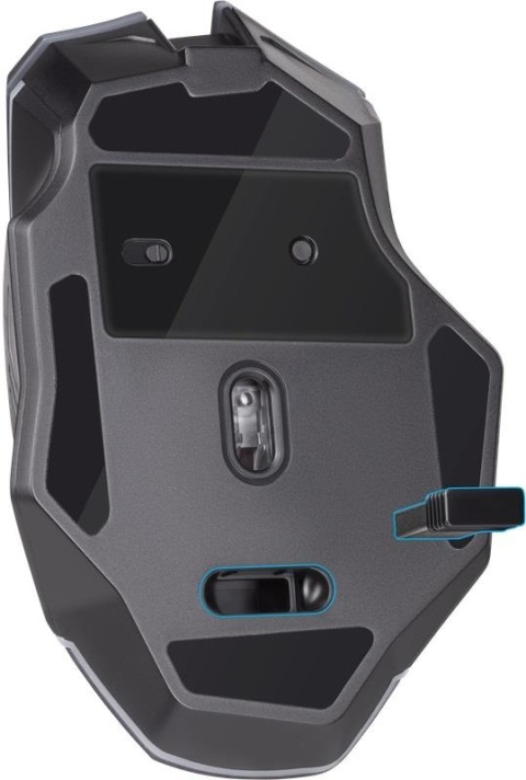 Mysz bezprzewodowa Defender URAN GM-503 optyczna 3200dpi czarna RGB AKUMULATOR 8 przycisków Gaming