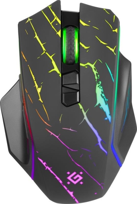 Mysz bezprzewodowa Defender URAN GM-503 optyczna 3200dpi czarna RGB AKUMULATOR 8 przycisków Gaming