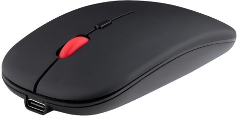 Mysz bezprzewodowa Defender VITRUAL MB-635 optyczna 1600dpi 2.4 GHz + Bluetooth czarna AKUMULATOR bezklikowa silent