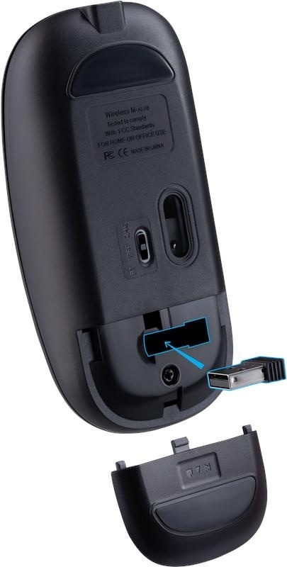 Mysz bezprzewodowa Defender VITRUAL MB-635 optyczna 1600dpi 2.4 GHz + Bluetooth czarna AKUMULATOR bezklikowa silent