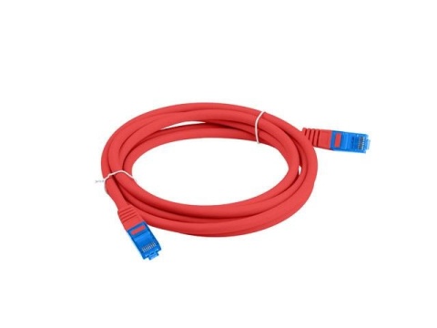Patchcord Lanberg S/FTP kat.6A 2m LSZH CCA fluke passed czerwony