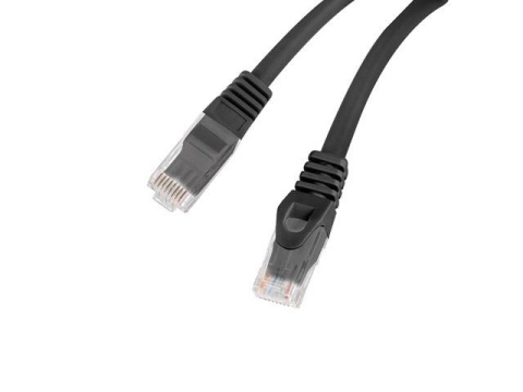Patchcord Lanberg UTP kat.6 0,5m LSZH CU fluke passed czarny