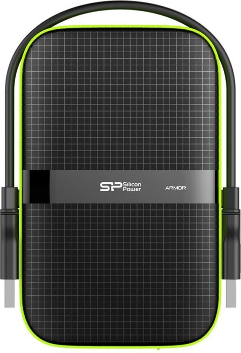 Dysk zewnętrzny Silicon Power ARMOR A60 2TB 2,5" USB 3.0 BLACK-GREEN/PANCERNY wstrząso/pyło i wodoodporny IPX4