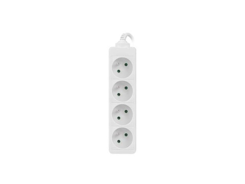 Listwa przedłużacz Lanberg 1,5m biała 4x 230V PL, kabel wykonany z pełnej miedzi