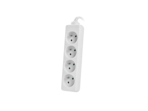 Listwa przedłużacz Lanberg 1,5m biała 4x 230V PL, kabel wykonany z pełnej miedzi