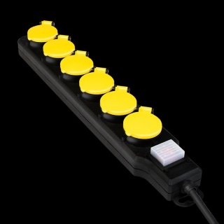 Listwa zasilająca LogiLink LPS256 6 gniazda ON/OFF 1,5m, zewnętrzna, IP44