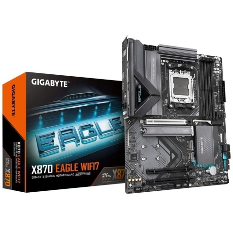 Płyta Gigabyte X870 EAGLE WIFI7 /AMD X870/DDR5/SATA3/M.2/USB4/PCIe5.0/WiFi/BT/AM5/ATX