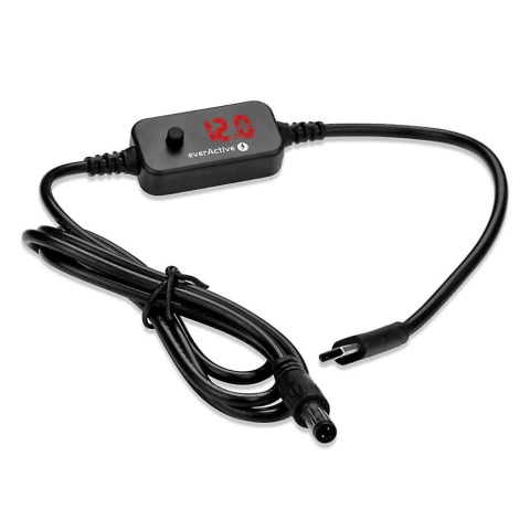 Selektor napięcia, kabel uniwersalny everActive USB-C PD - DC 5V, 9V, 12V, 15V, 20V - 10 wtyków