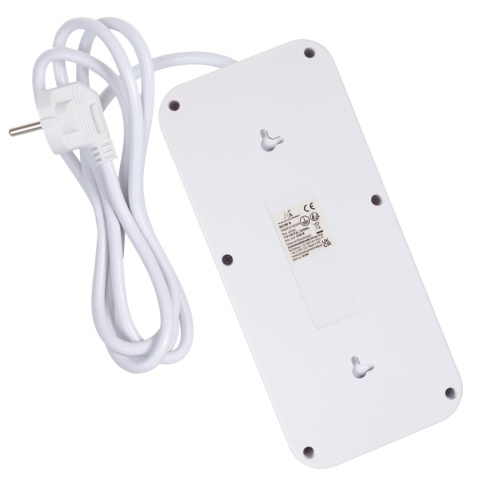 Listwa zasilająca Maclean MCE389 W, przedłużacz 6 gniazd + 4xUSB + USB-C, 110-240V AC 50/60Hz, 2.1A max 2500W, 1,5 m, biała