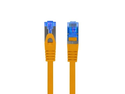 Patchcord Lanberg S/FTP kat.6A 0,25m LSZH CCA fluke passed pomarańczowy