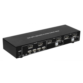 Przełącznik KVM Techly 2-portowy DisplayPort/USB 2x1 Dual Head Video 4K*30Hz