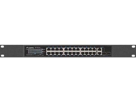 Switch niezarządzalny Lanberg 24x 100Mb PoE+/2x Combo Rack 19" Gigabit Ethernet 250W