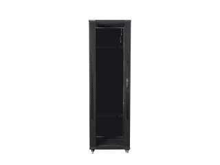 Szafa instalacyjna Rack stojąca 19" 42U 800x800 Drzwi Szklane czarna Lanberg (flat pack)